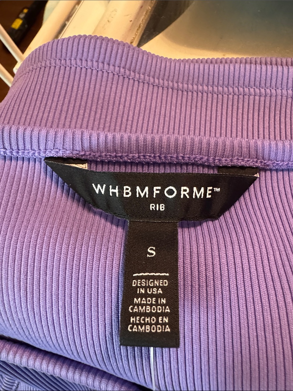 WHBM Purple Ribbed Tank Top - Picture 5 of 7